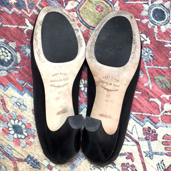 ANYI LU Dark Navy Leather Pumps EUR 37/US 7 Handmade in Italy 🇮🇹 - Picture 9 of 10